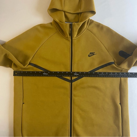 Nike Tech Fleece Windrunner Hoodie Mens XL Ochre Full Zip Sweatshirt - Picture 13 of 14